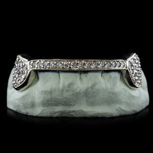 Solid Iced 6 Teeth Connecting Bridge Grillz Bar