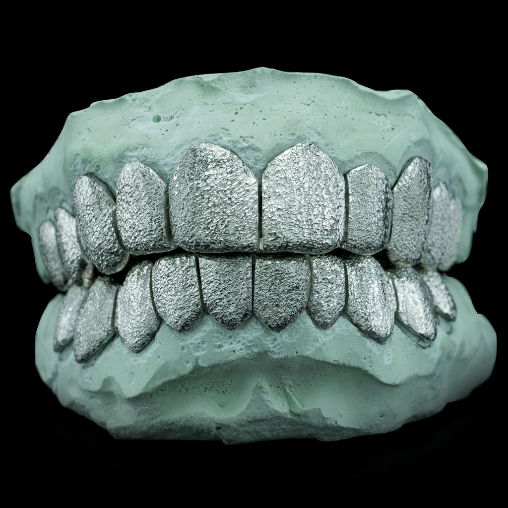 Tooth Grillz 925 Silver Grillz Diamond Dust Diamond Cut Diamond