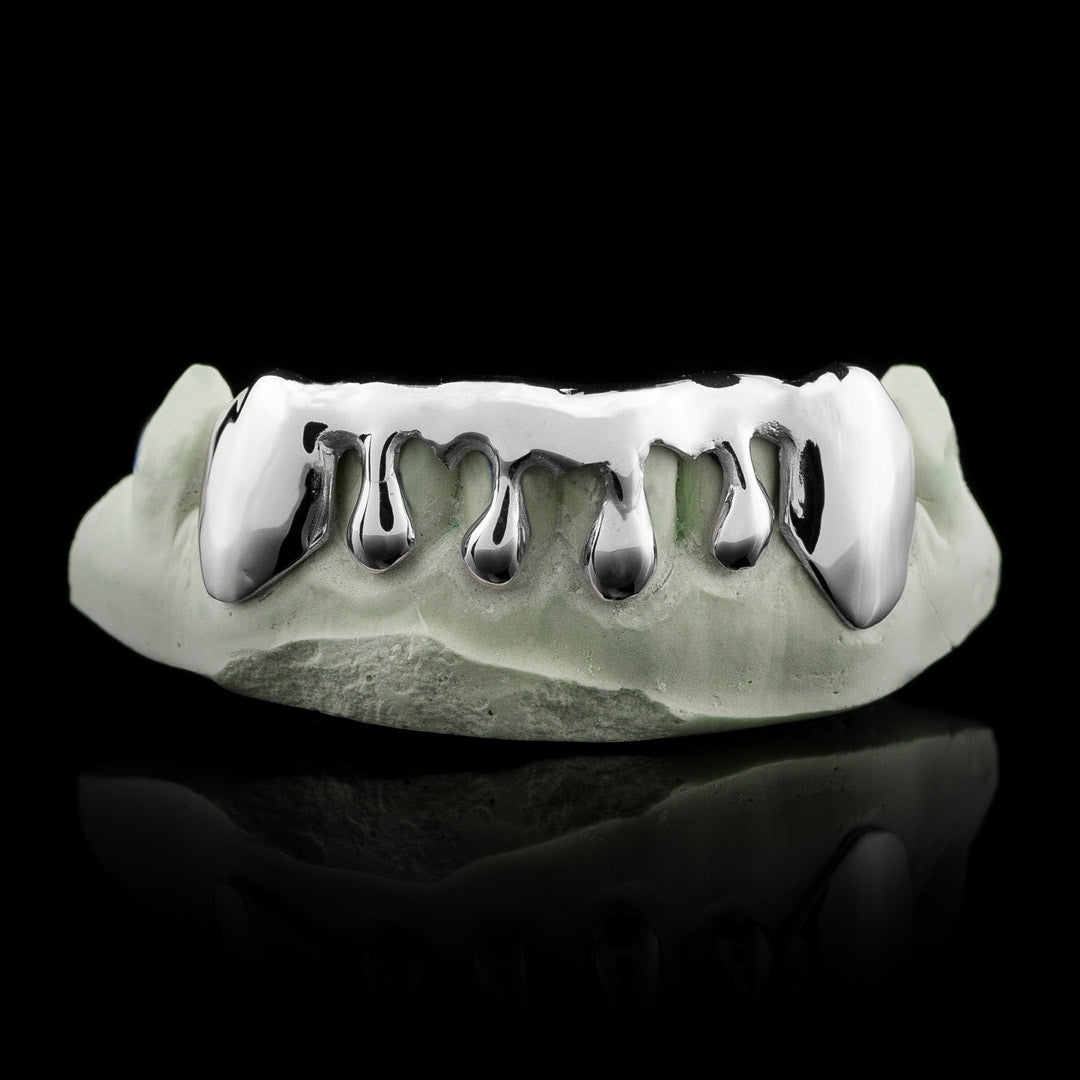 Solid Sterling Silver Custom-Made Drip Grillz Main