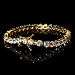 3mm Diamond Bracelet in Yellow Gold