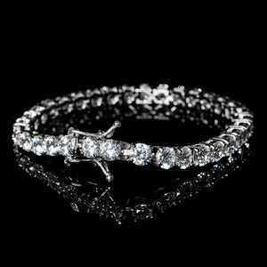 3mm Diamond Bracelet in White Gold