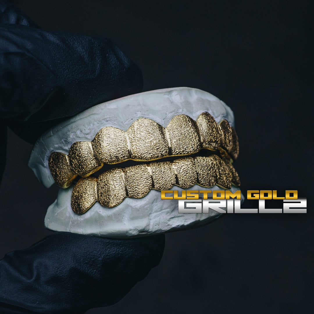 Solid Gold Diamond Dust Grillz