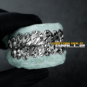 Solid .925 Sterling Silver Nugget Cut Grillz