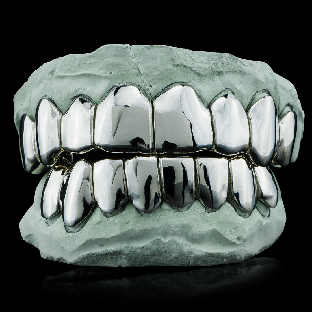 Buy Custom-Fit Deep Cut Silver Grillz - Custom Gold Grillz