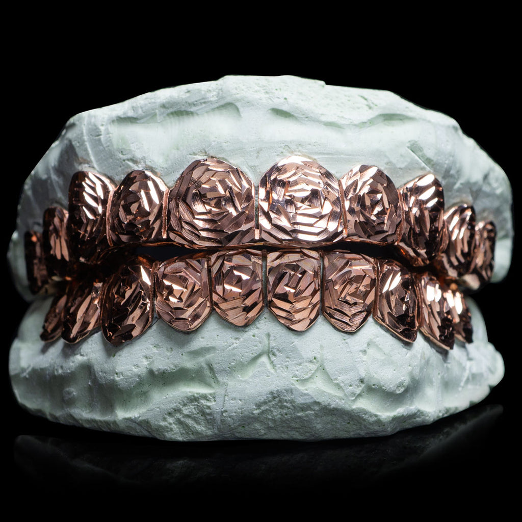 Buy Solid Gold Rose Cut Grillz Custom Gold Grillz
