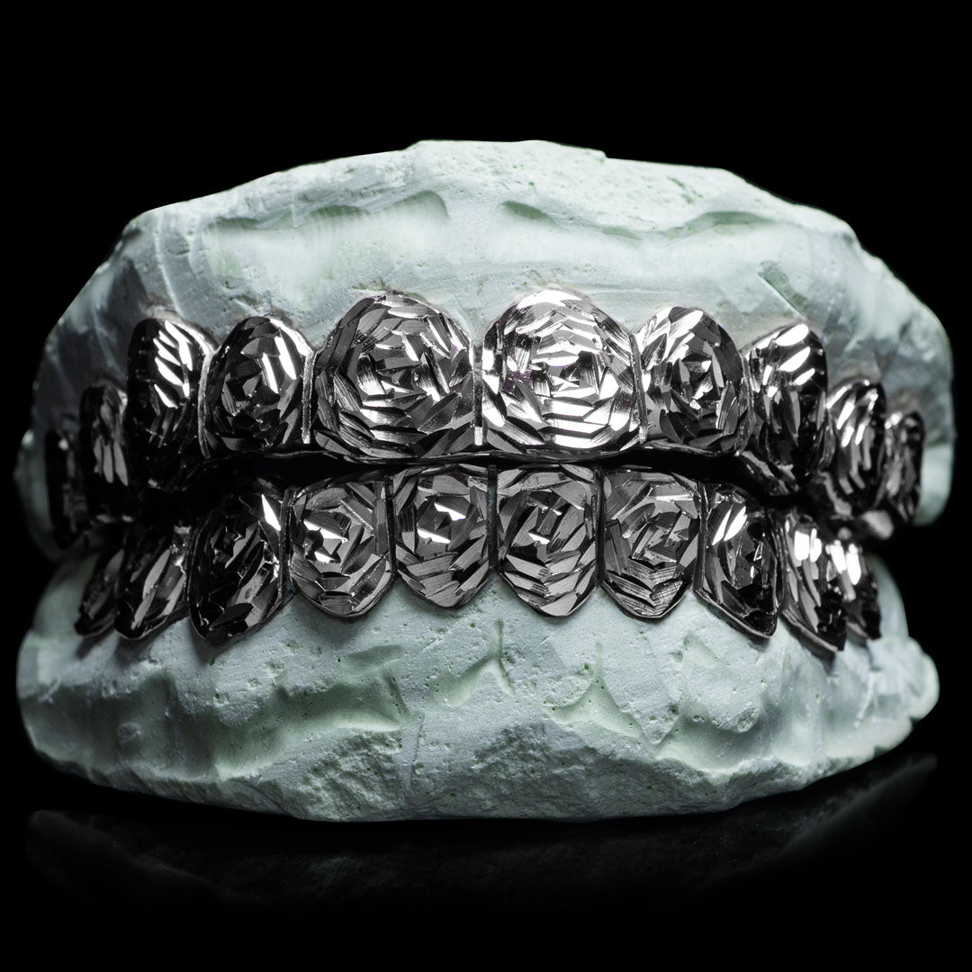 Solid .925 Sterling Silver Rose Cut Grillz
