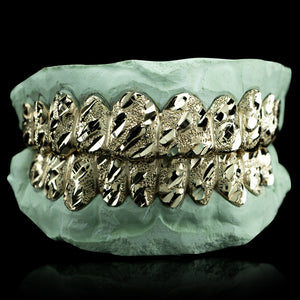 Solid Gold Nugget Cut Grillz