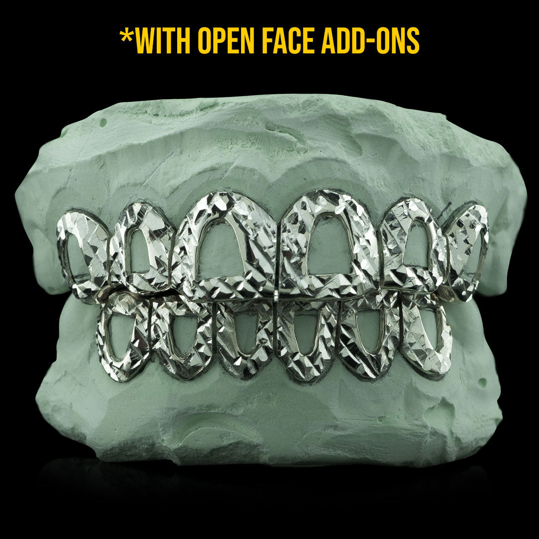 Solid Gold Diamond Cut Grillz