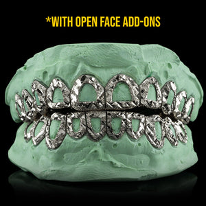 Solid .925 Sterling Silver Diamond Cut with Diamond Dust Grillz