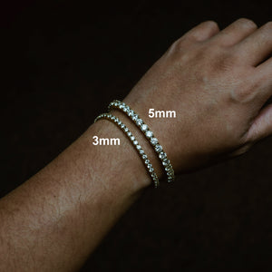 3mm Diamond Bracelet in White Gold
