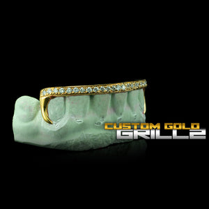 Kim K Style Diamond Bar Bottom Grillz