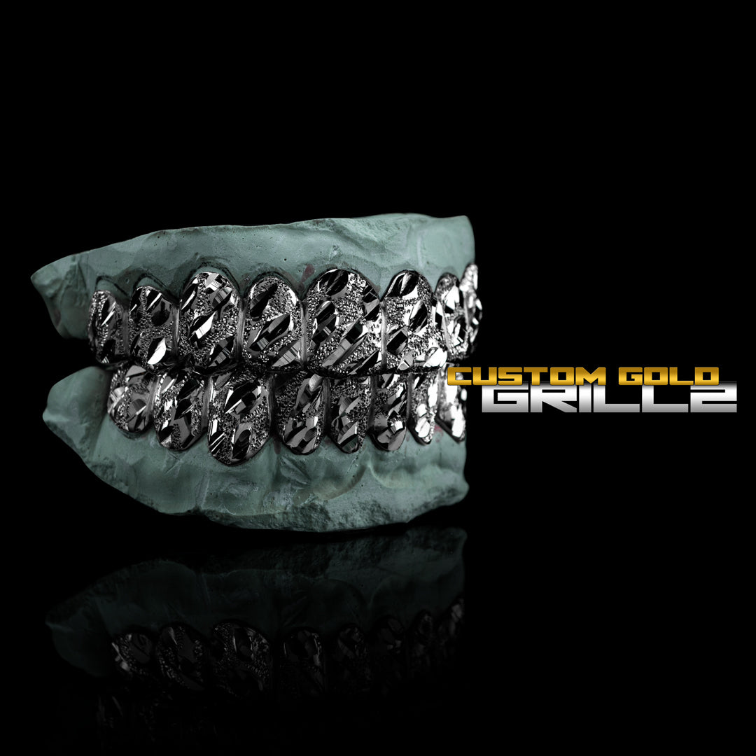 Solid .925 Sterling Silver Nugget Cut Grillz