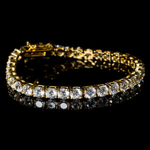 3mm Diamond Bracelet in Yellow Gold