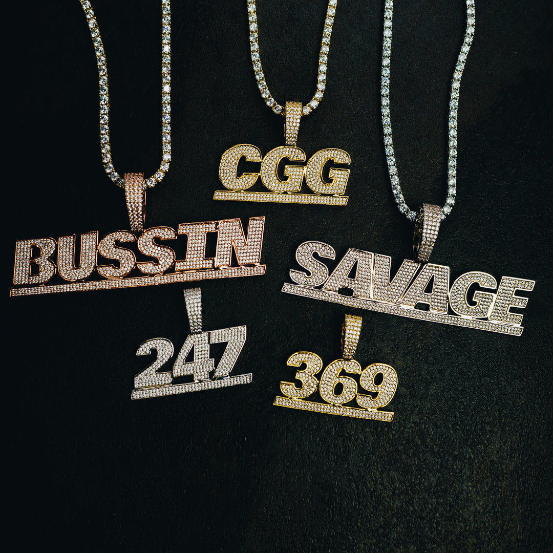 Custom Iced City Letter Pendant